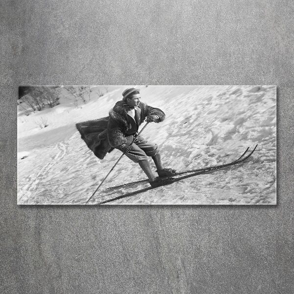 Quadro su vetro acrilico Sciatore