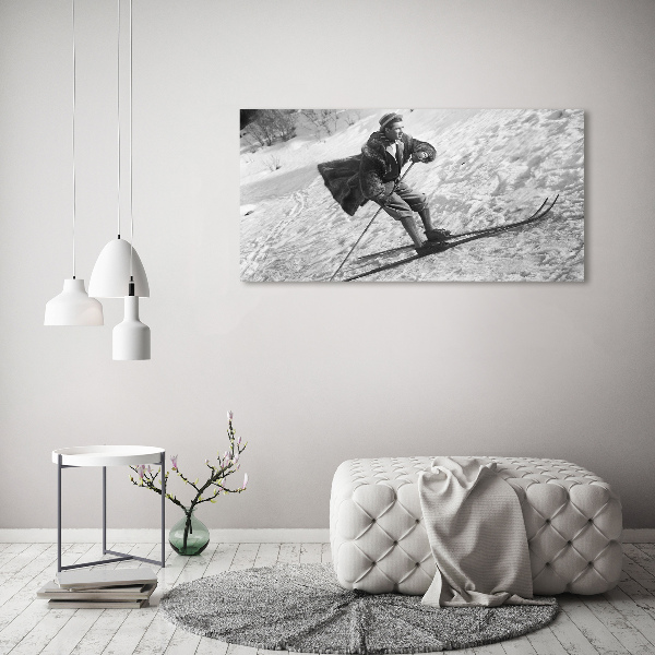 Quadro su vetro acrilico Sciatore