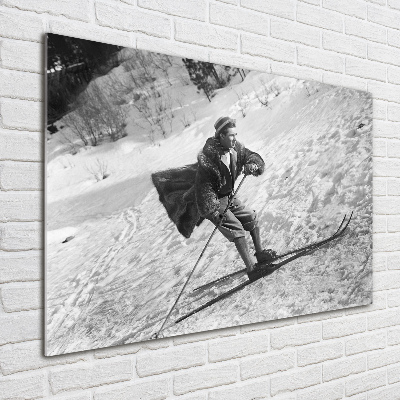 Quadro su vetro acrilico Sciatore