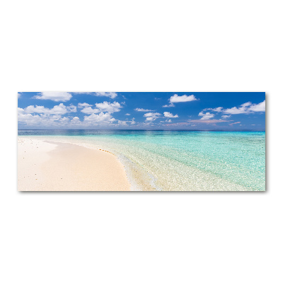 Quadro in vetro acrilico Spiaggia alle Maldive