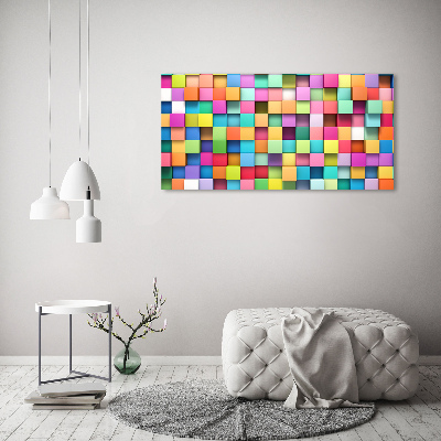 Quadro su vetro acrilico Quadrati colorati