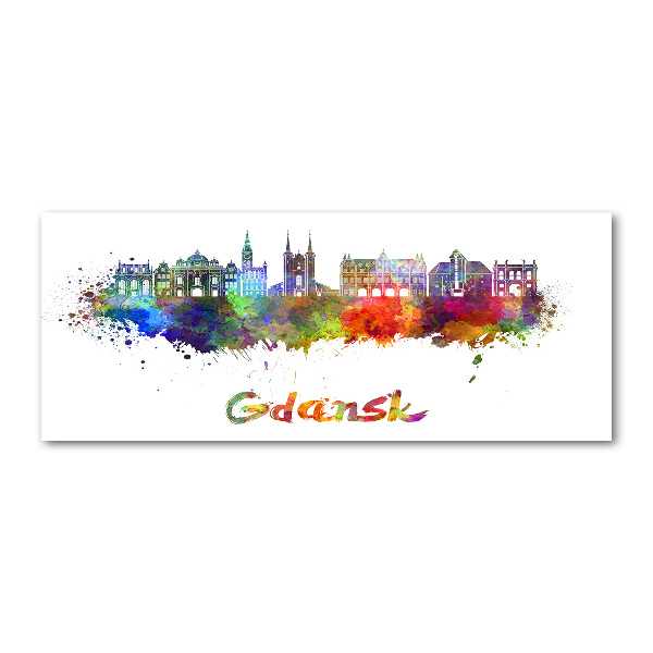 Quadro in vetro acrilico Danzica colorata