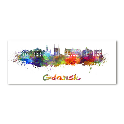 Quadro in vetro acrilico Danzica colorata