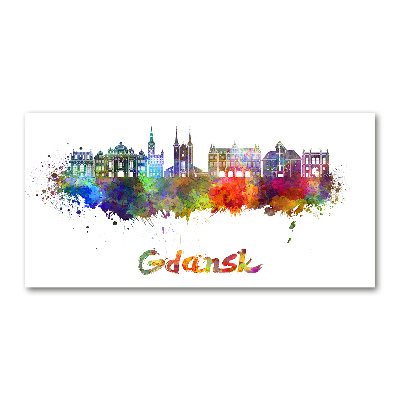 Quadro in vetro acrilico Danzica colorata