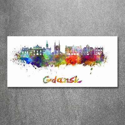 Quadro in vetro acrilico Danzica colorata