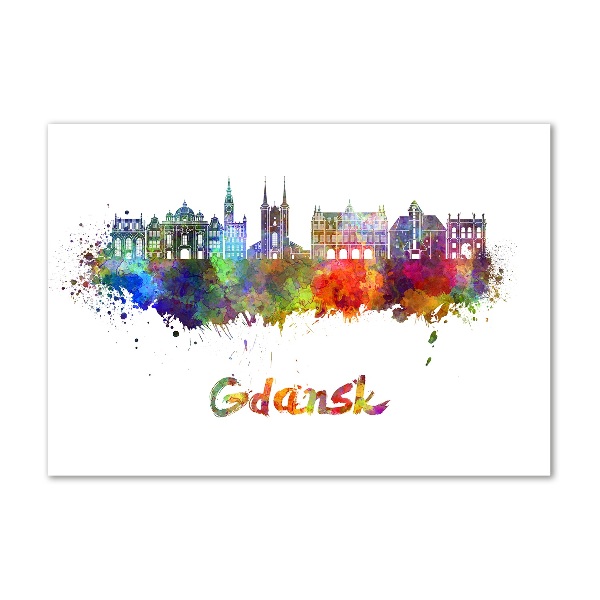 Quadro in vetro acrilico Danzica colorata