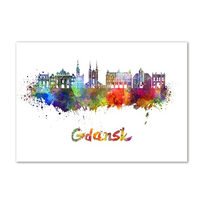 Quadro in vetro acrilico Danzica colorata