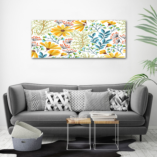 Quadro in vetro acrilico Fiori primaverili