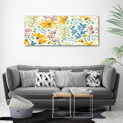 Quadro in vetro acrilico Fiori primaverili