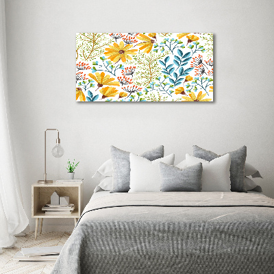 Quadro in vetro acrilico Fiori primaverili