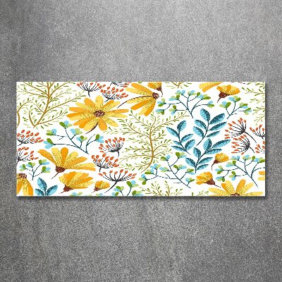 Quadro in vetro acrilico Fiori primaverili