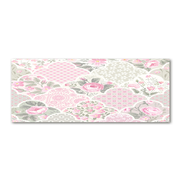 Quadro su vetro acrilico Rose e ornamenti