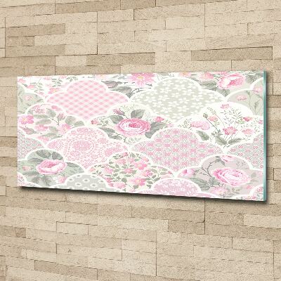 Quadro su vetro acrilico Rose e ornamenti