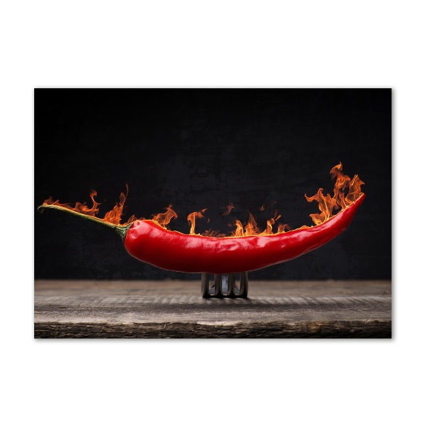 Quadro in vetro acrilico Peperoncino