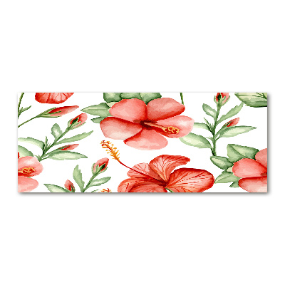 Quadro in vetro acrilico Fiori tropicali