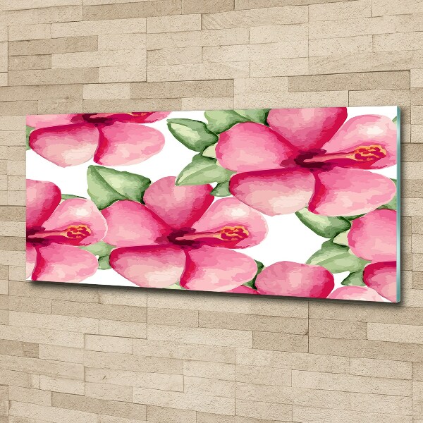 Quadro vetro acrilico Fiori tropicali