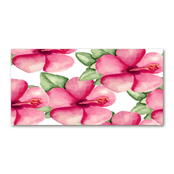 Quadro vetro acrilico Fiori tropicali