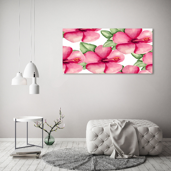 Quadro vetro acrilico Fiori tropicali