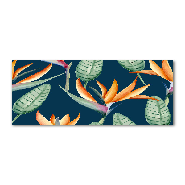 Quadro su vetro acrilico Strelitzia reginae