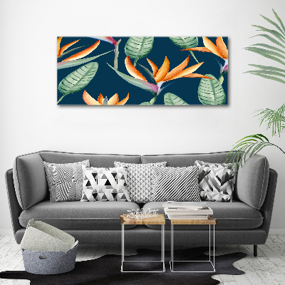 Quadro su vetro acrilico Strelitzia reginae