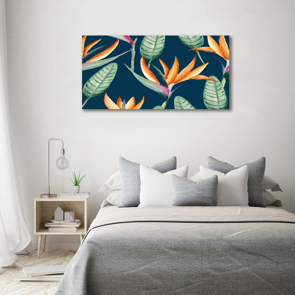 Quadro su vetro acrilico Strelitzia reginae