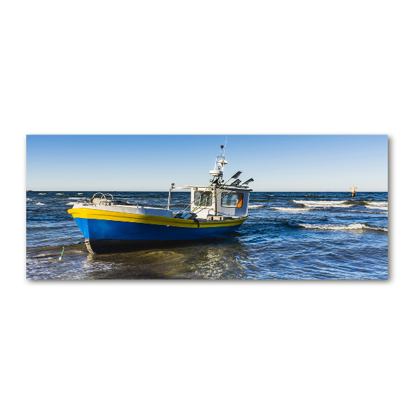 Quadro su vetro acrilico Un cutter in mare