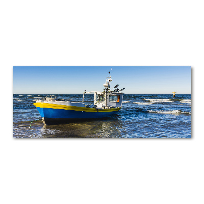 Quadro su vetro acrilico Un cutter in mare