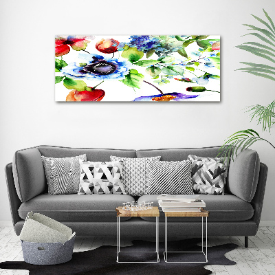 Quadro vetro acrilico Fiori primaverili