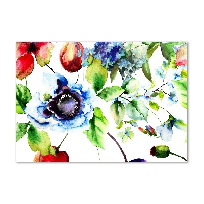 Quadro vetro acrilico Fiori primaverili