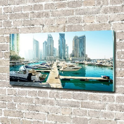 Quadro vetro acrilico Marina di Dubai