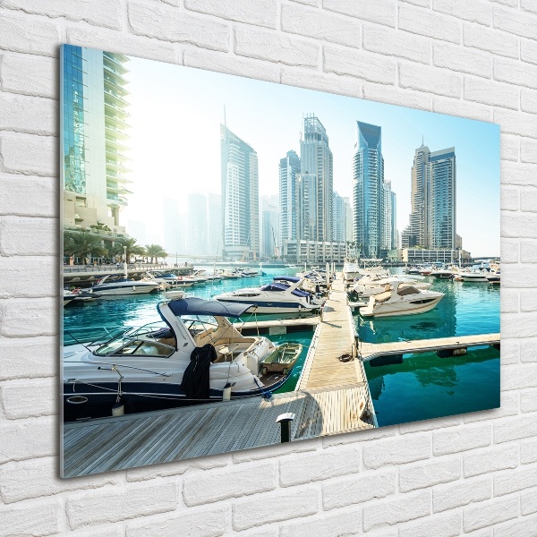 Quadro vetro acrilico Marina di Dubai