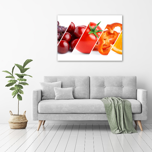 Quadro in vetro acrilico Frutta e verdura