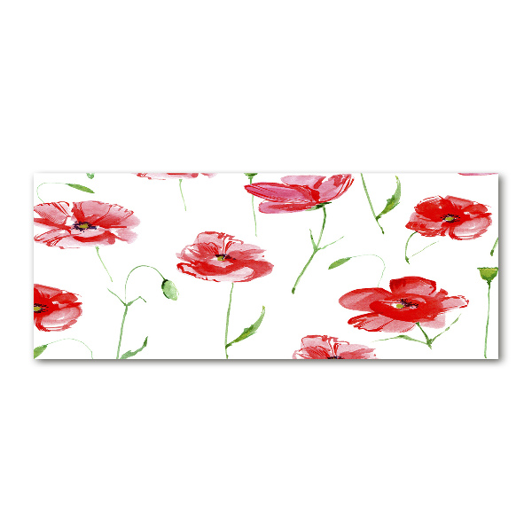 Quadro in vetro acrilico Papaveri