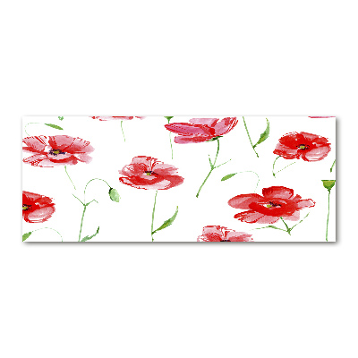 Quadro in vetro acrilico Papaveri