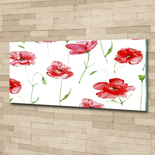 Quadro in vetro acrilico Papaveri