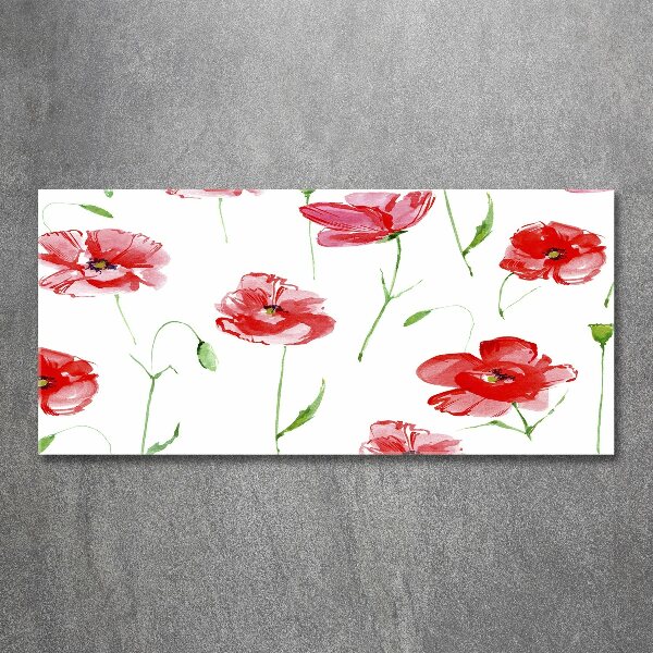 Quadro in vetro acrilico Papaveri