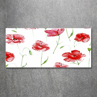 Quadro in vetro acrilico Papaveri