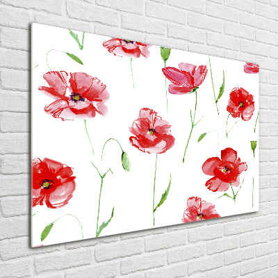 Quadro in vetro acrilico Papaveri
