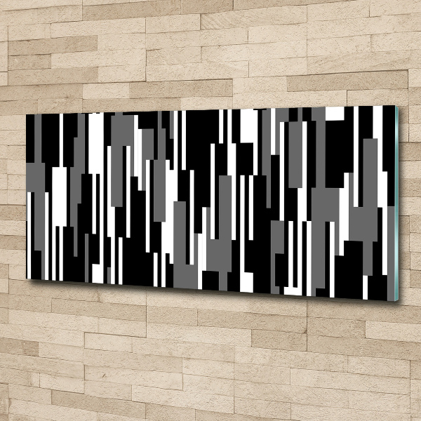 Quadro in vetro acrilico Linee bianche e nere