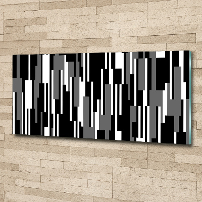 Quadro in vetro acrilico Linee bianche e nere