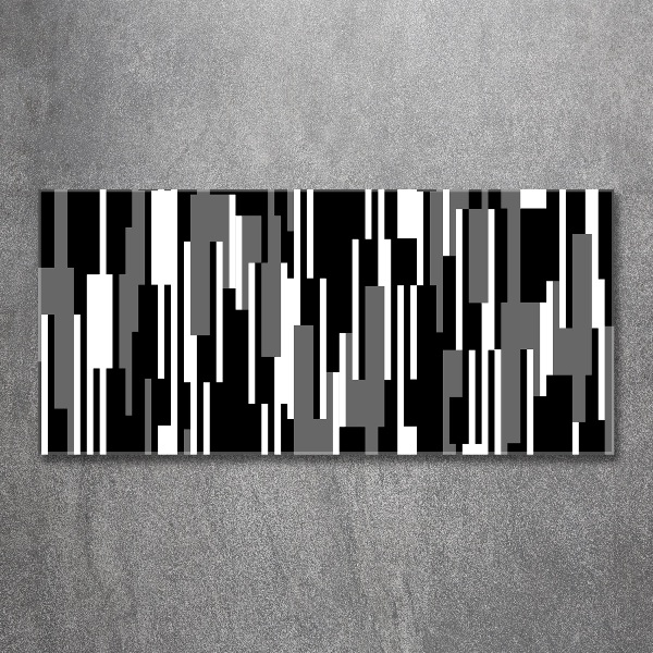 Quadro in vetro acrilico Linee bianche e nere