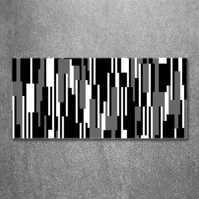 Quadro in vetro acrilico Linee bianche e nere