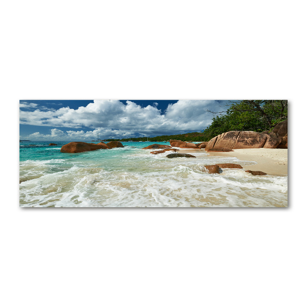 Quadro vetro acrilico Spiaggia delle Seychelles