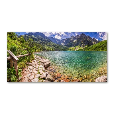 Quadro su vetro acrilico L'occhio del mare dei Monti Tatra