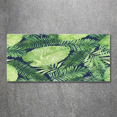 Quadro in vetro acrilico Foglie tropicali