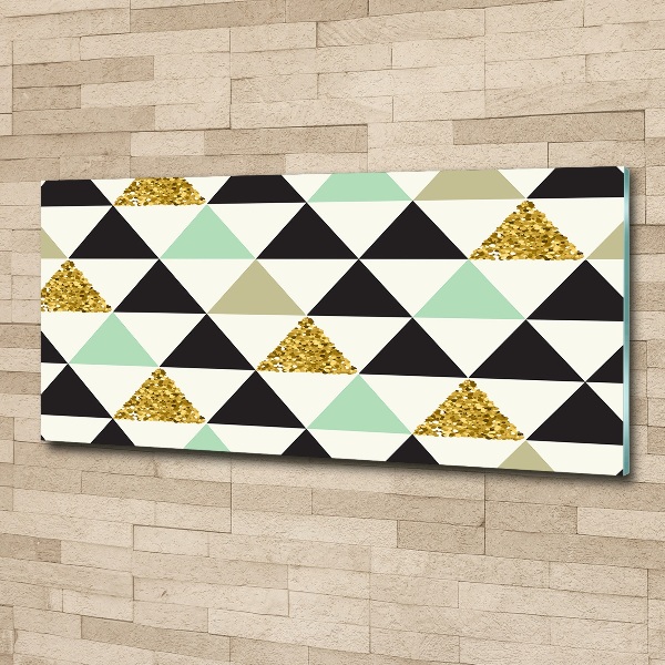Quadro su vetro acrilico Triangoli colorati