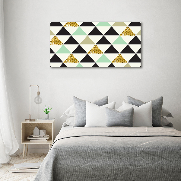 Quadro su vetro acrilico Triangoli colorati