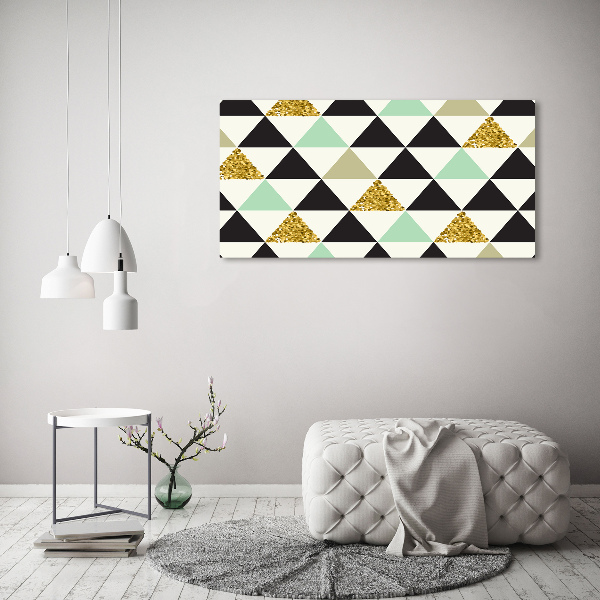 Quadro su vetro acrilico Triangoli colorati