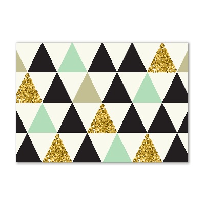 Quadro su vetro acrilico Triangoli colorati