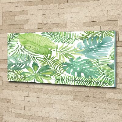 Quadro vetro acrilico Foglie tropicali
